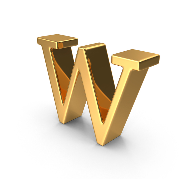 Gold Small Letter W PNG Images & PSDs for Download | PixelSquid - S111147764