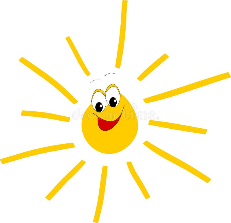 Wettersymbol: Lustige Lachende Sonne Stock Abbildung - Illustration von  lachen, frühjahr: 113915096